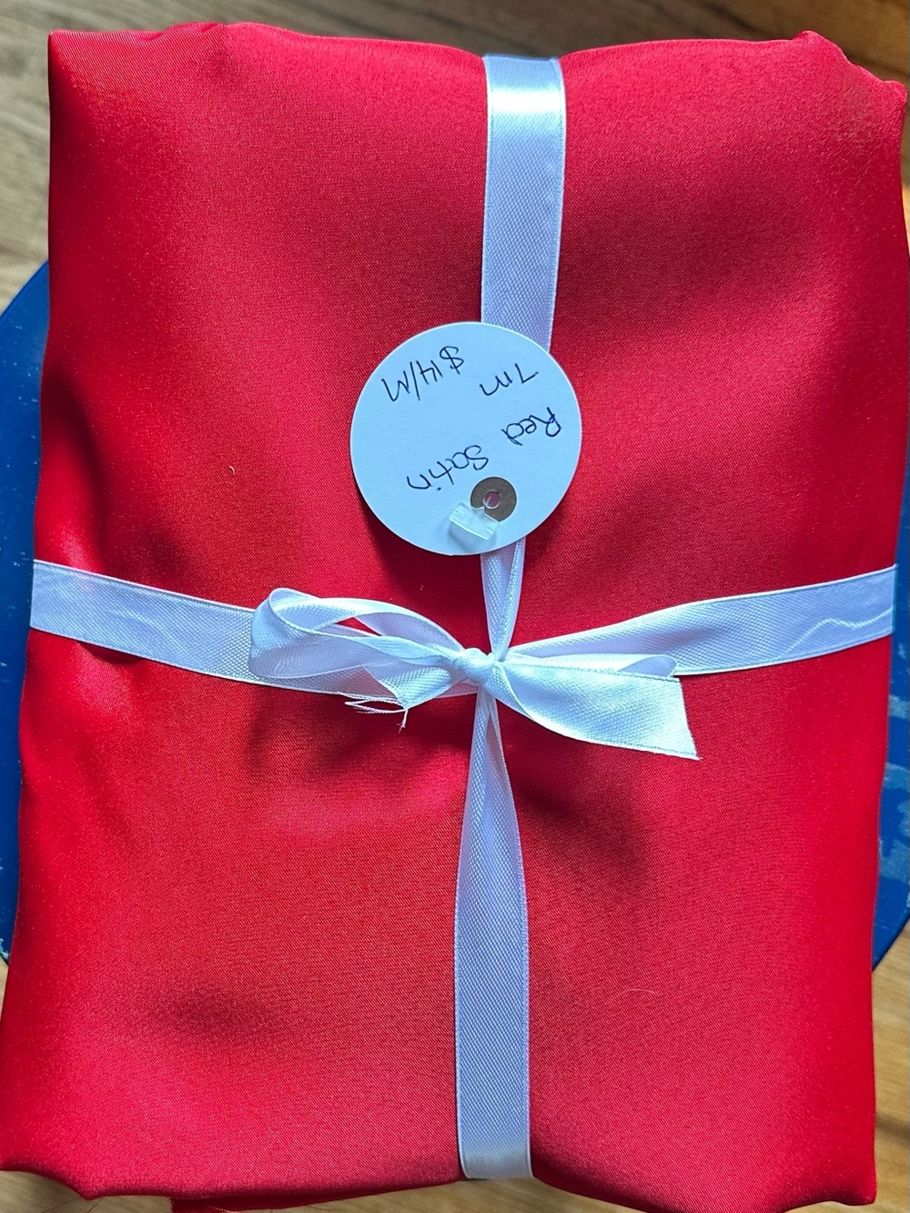 Red Satin Fabric- 7 meters